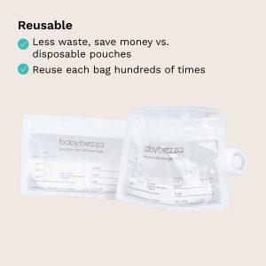 Reusable Breastmilk Storage Bags. 10 Pack. Includes Filling Funnel